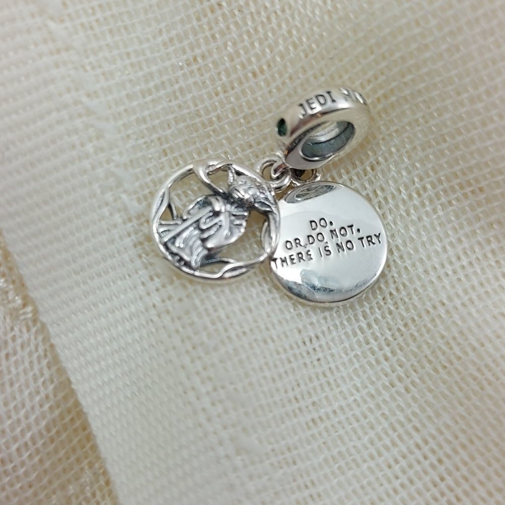 925 Silver Yoda Jedi Master Dangle Charm - Picture 3 of 7
